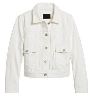 Banana Republic | White Cropped Denim Jacket
